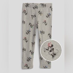 Disney x Gap Baby Minnie Mouse Leggings Grey Girls Sz 3T & 4T
